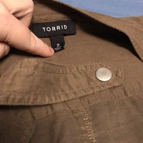 Torrid Military Style Shirt - Picture 3 of 3
